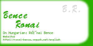 bence ronai business card